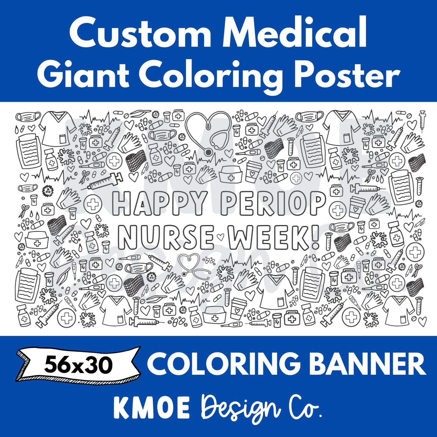 Custom Medical Giant Coloring Poster week Hospital nurses week Nurse Poster Perioperative Nurses Week Hospital Doctor DIGITAL