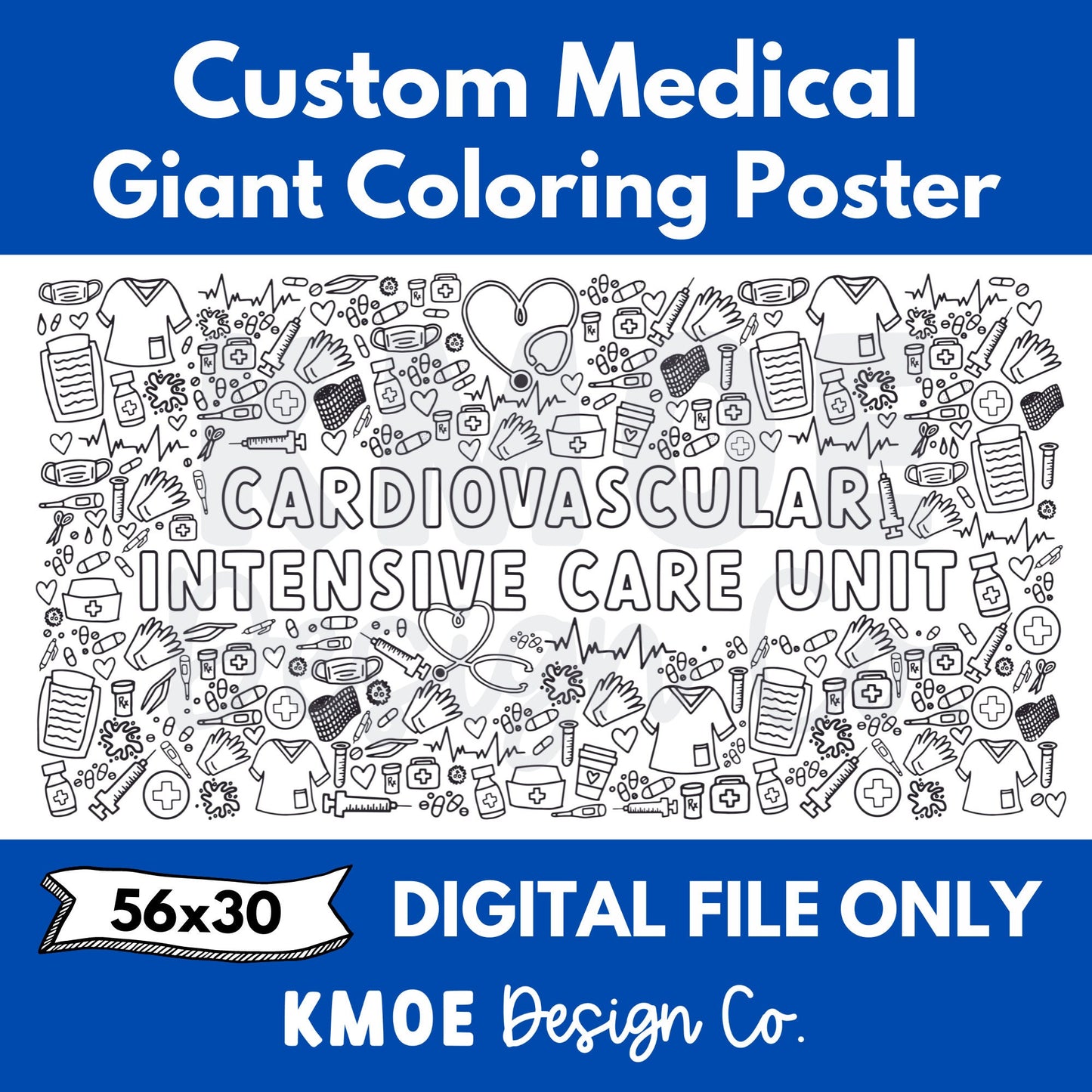 Custom Medical Giant Coloring Poster week Hospital nurses week Nurse Poster Perioperative Nurses Week Hospital Doctor DIGITAL